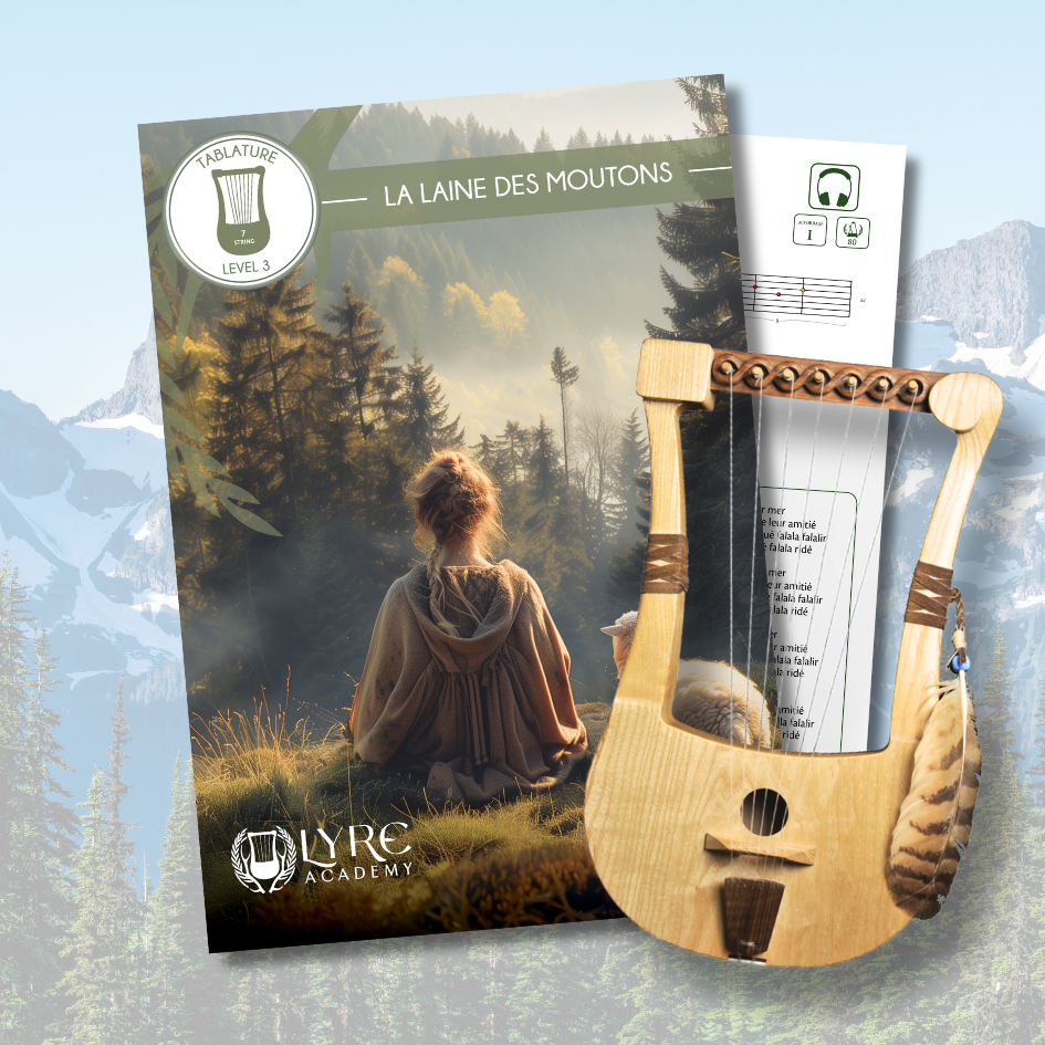 Lyre-Academy-La-Laine-des-Moutons-Tablature-Lyre-Celtique-Gauloise Lyre Academy Chanson d'Auvergne