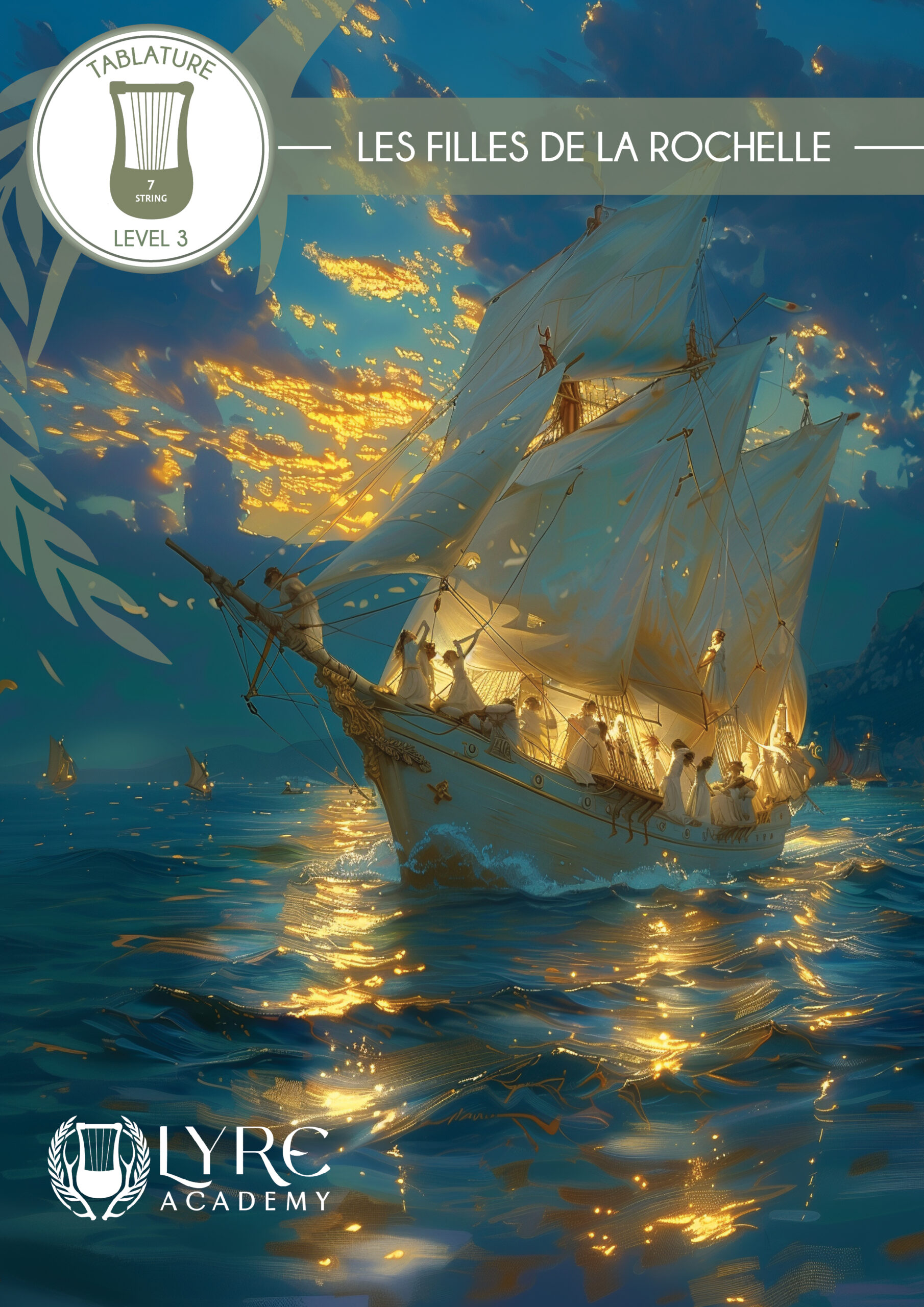 Tablature for 7-string Lyre- Les Filles de La Rochelle Tablature for 7-string Lyre- Les Filles de La Rochelle